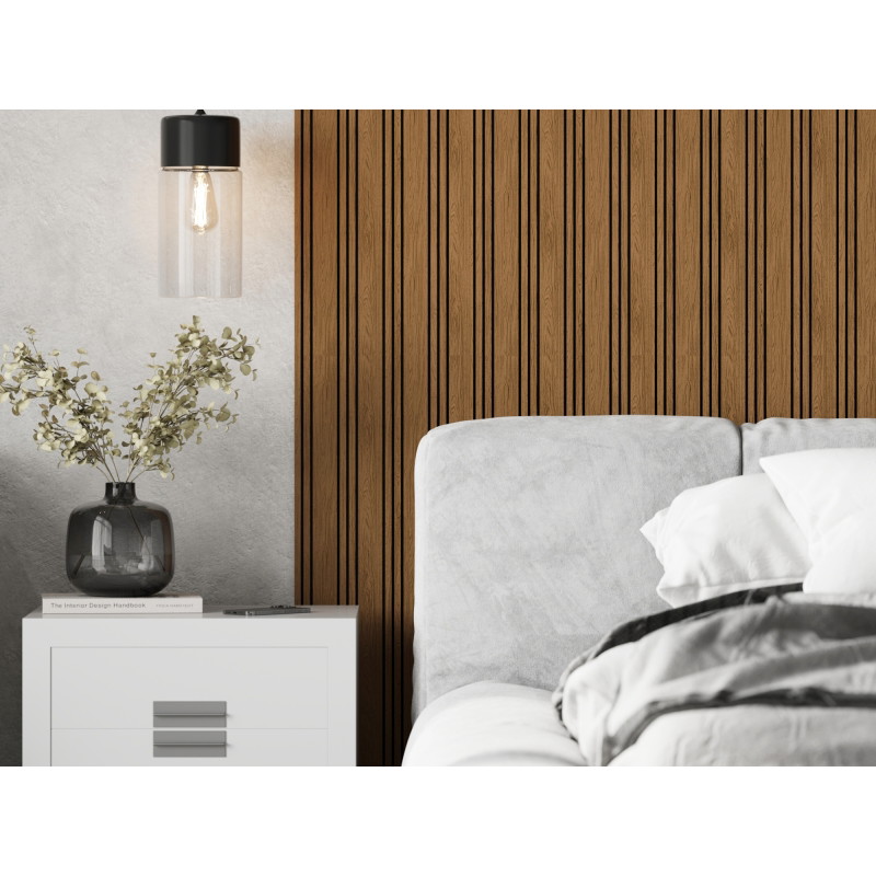 Mexen Lam-F Nano 01 akustinės sieninės lentjuostės 280 x 32,4 cm, 9 mm veltinis, techninis fanera, Natūralus ąžuolas
