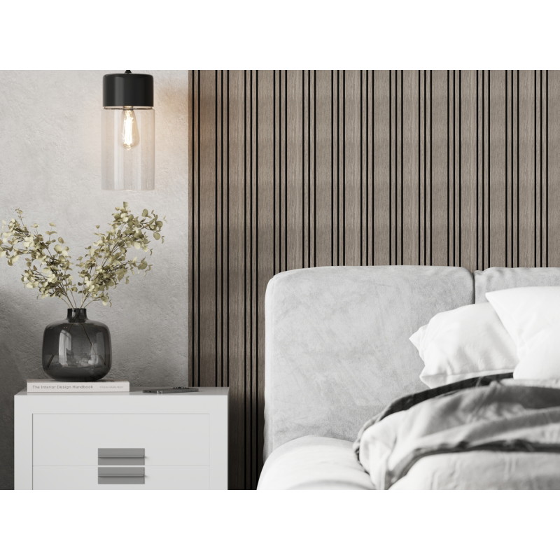 Mexen Lam-F Nano 01 akustinės sienų lentelės 280 x 32,4 cm, 9 mm veltinis, techninis faneras, Pilkas Ąžuolas