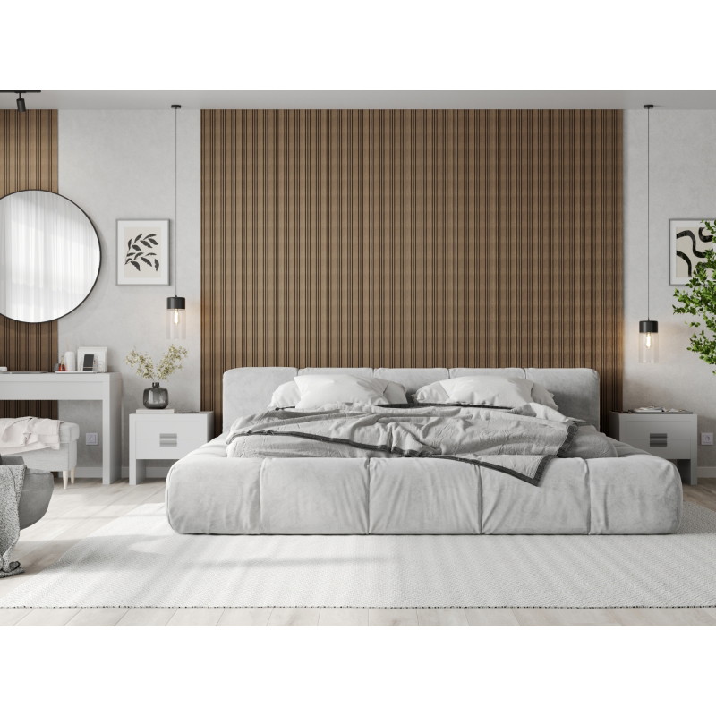 Mexen Lam-F Nano 01 Akustinės sieninės dailylentės 280 x 32,4 cm, 9 mm veltinis, techninis fanera, Tamsus Riešutas