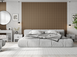 Mexen Lam-F Nano 01 Akustinės sieninės dailylentės 280 x 32,4 cm, 9 mm veltinis, techninis fanera, Tamsus Riešutas