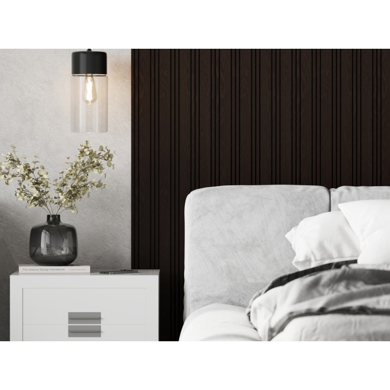 Mexen Lam-F Nano 01 akustinės sienų plokštės 280 x 32,4 cm, veltinis 9 mm, techninis faneruotas paviršius, Juodasis