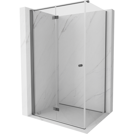 Mexen Mist-F sulankstoma dušo kabina kairė 105 x 120 cm, skaidri, tamsaus metalo - 8A6T-105-120-95-00-L
