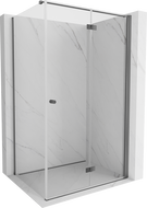 Mexen Mist-F sulankstoma dušo kabina, dešinė 115 x 75 cm, skaidri, metalinė spalva - 8A6T-115-075-95-00-P