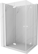 Mexen Mist-F Sulankiojama dušo kabina Duo, kairinė, 115 x 75 cm, permatoma, balta - 8A6-115L-075P-20-00