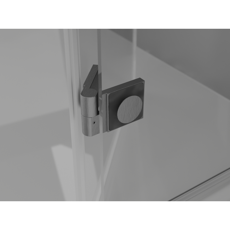 Mexen Mist-F Dviguba dušo kabina, sulankstoma kairė 115 x 110 cm, permatoma, šlifuota ginklo pilka - 8A6-115L-110P-66-00