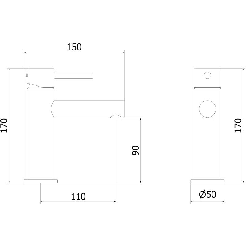 Mexen Elba praustuvo maišytuvas, baltas - 74100-20