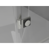 Mexen Mist-F Duo sulankstoma dešinė dušo kabina 80 x 90 cm, skaidrus, šlifuotas nikelis - 8A6-080L-090P-97-00