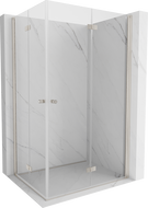Mexen Mist-F Dviguba dušo kabina sulankstoma dešinė 85 x 100 cm, skaidri, šlifuotas nikelis - 8A6-085L-100P-97-00