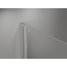 Mexen Mist-F Dviguba sulankstoma dušo kabina 100 x 100 cm, skaidri, šlifuoto nikelio - 8A6-100L-100P-97-00