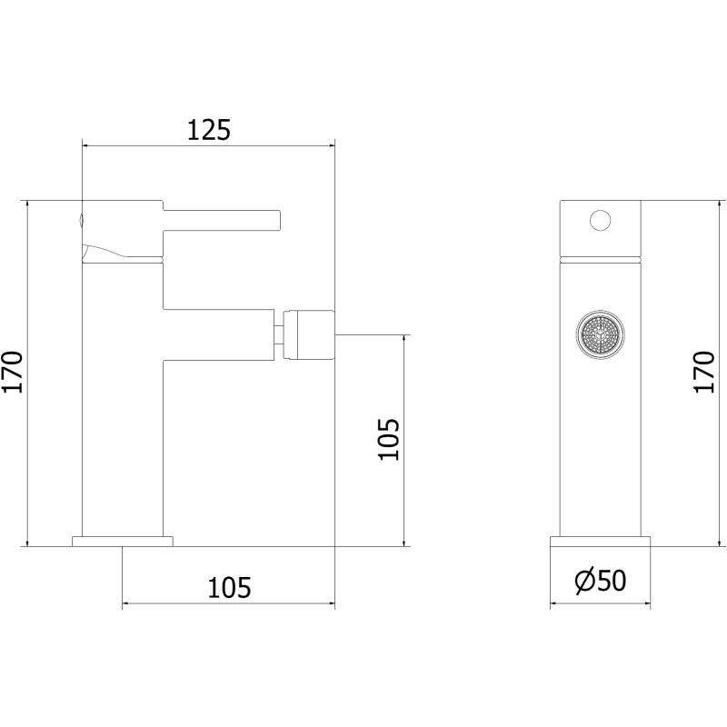 Mexen Elba bidė maišytuvas rožinis auksas - 74120-60