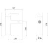 Mexen Elba auksinis bide maišytuvas - 74120-50