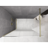 Mexen Kioto dušo siena Walk-in 120 x 200 cm, balta ombre 8 mm, auksinė - 800-120-101-50-86