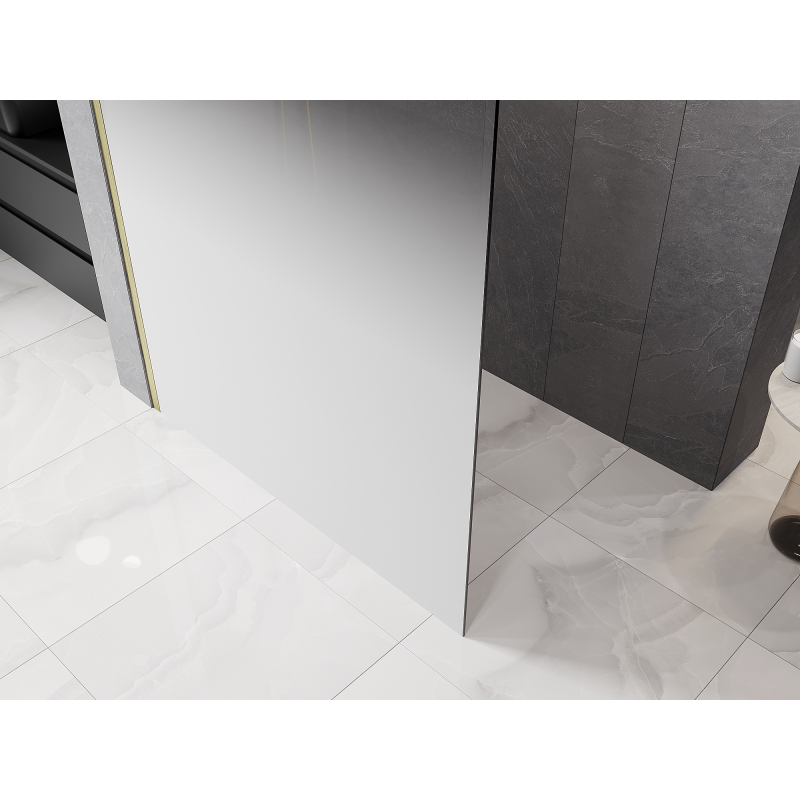 Mexen Kioto dušo pertvara Walk-in 70 x 200 cm, balta ombre 8 mm, šlifuotas auksas - 800-070-101-55-86