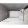 Mexen Kioto dušo sienelė Walk-in 130 x 200 cm, ombre balta 8 mm, auksinė matinė - 800-130-101-55-86