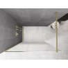 Mexen Kioto dušo pertvara Walk-in 70 x 200 cm, balta ombre 8 mm, šlifuotas auksas - 800-070-101-55-86