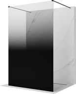 Mexen Kioto laisvai stovinti dušo sienelė 100 x 200 cm, ombre juoda 8 mm, juoda - 800-100-002-70-76