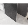 Mexen Kioto dušo kabinos pertvara Walk-in 120 x 200 cm, grafito crackle 12 mm, balta - 800-120-101-20-44-X