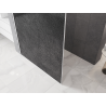 Mexen Kioto Dušo siena Walk-in 80 x 200 cm, crackle grafitas 12 mm, balta - 800-080-101-20-44-X