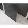 Mexen Kioto Dušo siena Walk-in 140 x 200 cm, grafito spalvos trapus 12 mm, šlifuotas auksinis - 800-140-101-55-44-X