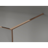 Mexen Kioto Dušo siena Walk-in 100 x 200 cm, grafito įtrūkimas 12 mm, rožinis auksas - 800-100-101-60-44-X