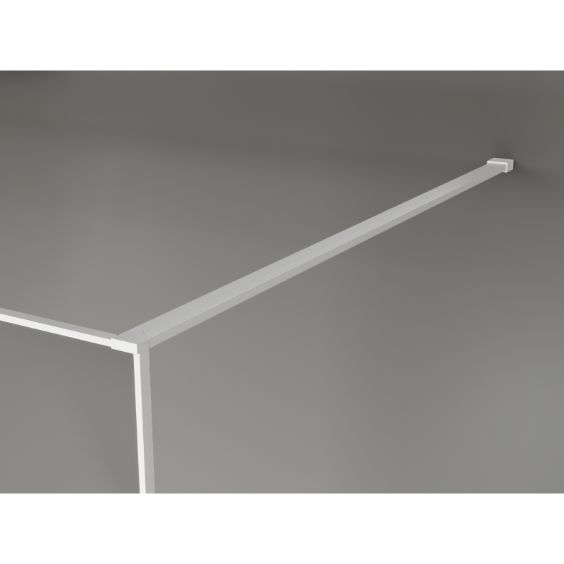 Mexen Kioto dušo sienelė Walk-in 120 x 200 cm, skaidrios kristalinės 12 mm, balta - 800-120-101-20-04-X