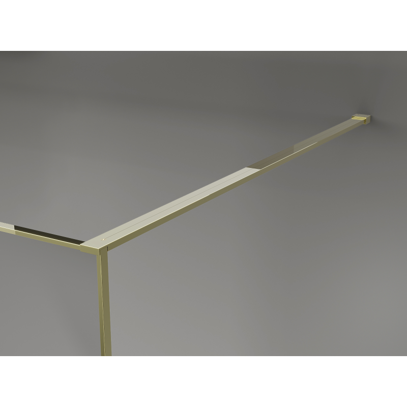 Mexen Kioto dušo sienelė Walk-in 90 x 200 cm, skaidri crackle 12 mm, auksinė - 800-090-101-50-04-X