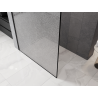 Mexen Kioto dušo sienelė Walk-in 130 x 200 cm, skaidri su crackle efektu 12 mm, juoda - 800-130-101-70-04-X
