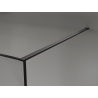 Mexen Kioto dušo sienelė Walk-in 130 x 200 cm, skaidri su crackle efektu 12 mm, juoda - 800-130-101-70-04-X