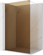 Mexen Kioto Dušo sienelė Walk-in 80 x 200 cm, bronzos spalvos 8 mm, balta - 800-080-101-20-32