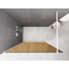 Mexen Kioto dušo siena Walk-in 100 x 200 cm, rudas 8 mm, balta - 800-100-101-20-32