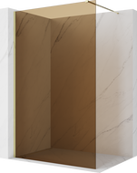 Mexen Kioto dušo sienelė Walk-in 120 x 200 cm, bronza 8 mm, auksinė - 800-120-101-50-32