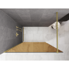 Mexen Kioto dušo sienelė Walk-in 130 x 200 cm, bronza 8 mm, auksinė matinė - 800-130-101-55-32