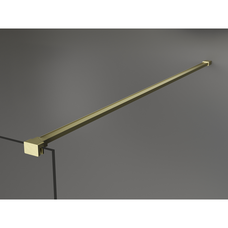 Mexen Kioto dušo sienelė Walk-in 130 x 200 cm, bronza 8 mm, auksinė matinė - 800-130-101-55-32