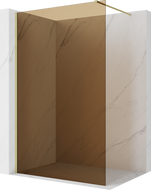 Mexen Kioto dušo sienelė Walk-in 130 x 200 cm, bronza 8 mm, auksinė matinė - 800-130-101-55-32