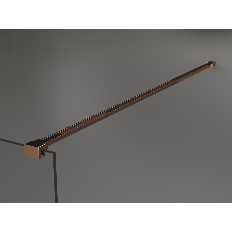 Mexen Kioto Dušo sienelė Walk-in 140 x 200 cm, bronza 8 mm, rožinis auksas - 800-140-101-60-32