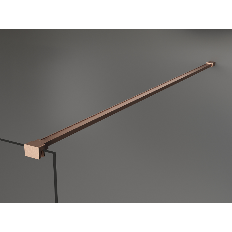 Mexen Kioto Dušo sienelė Walk-in 130 x 200 cm, bronzinė 8 mm, valcuotas varis - 800-130-101-65-32