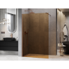 Mexen Kioto Dušo sienelė Walk-in 130 x 200 cm, bronzinė 8 mm, valcuotas varis - 800-130-101-65-32