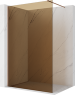 Mexen Kioto Dušo sienelė Walk-in 130 x 200 cm, bronzinė 8 mm, valcuotas varis - 800-130-101-65-32