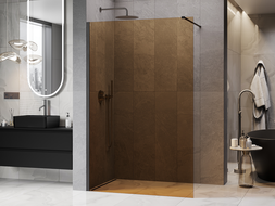 Mexen Kioto Dušo sienelė Walk-in 80 x 200 cm, bronza 8 mm, gun grey šlifuota - 800-080-101-66-32