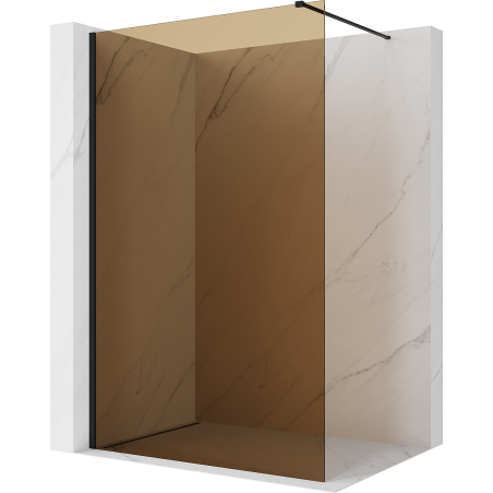 Mexen Kioto dušo siena Walk-in 110 x 200 cm, 8 mm bronza, juoda - 800-110-101-70-32