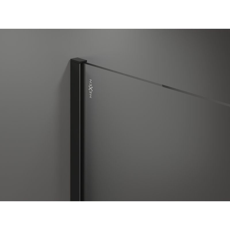 Mexen Kioto Dušo sienelė Walk-in 130 x 200 cm, 8 mm bronza, juoda - 800-130-101-70-32