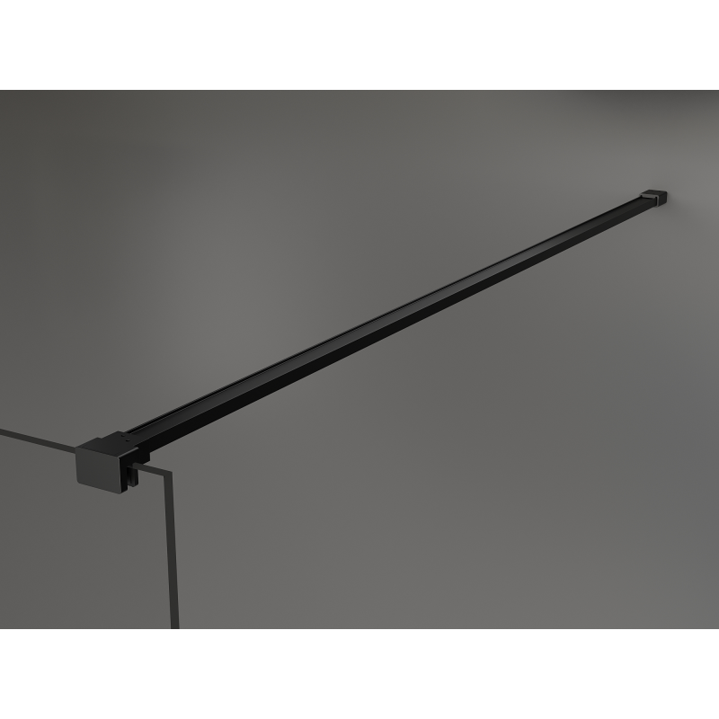 Mexen Kioto Dušo sienelė Walk-in 130 x 200 cm, 8 mm bronza, juoda - 800-130-101-70-32