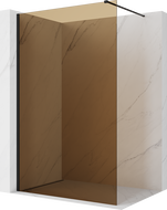 Mexen Kioto Dušo sienelė Walk-in 130 x 200 cm, 8 mm bronza, juoda - 800-130-101-70-32