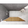 Mexen Kioto L Dušo kabina Walk-in 90 x 200 cm, ruda, balta - 800-090-103-20-32