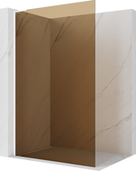Mexen Kioto L Dušo kabina Walk-in 90 x 200 cm, ruda, balta - 800-090-103-20-32