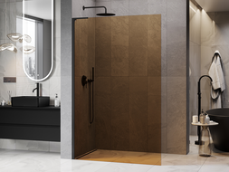 Mexen Kioto L Dušo sienelė Walk-in 110 x 200 cm, ruda, juoda - 800-110-103-70-32