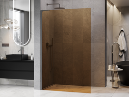 Mexen Kioto L dušo pertvara Walk-in 90 x 200 cm, ruda, gun metal - 800-090-103-95-32
