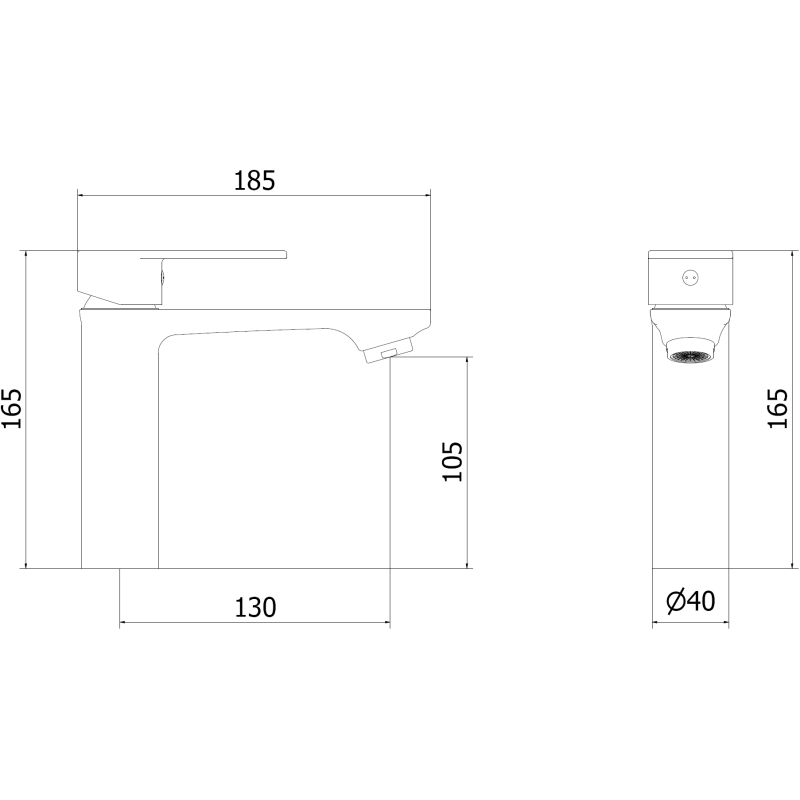 Mexen Royo praustuvo baterija, auksinė - 72200-50