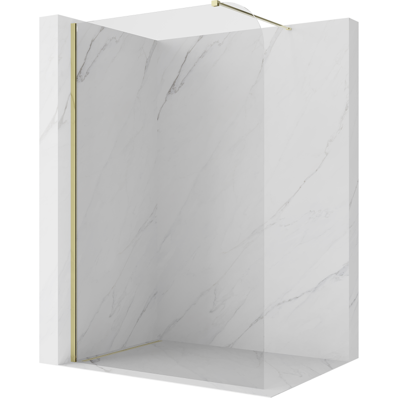 Mexen Kioto-P Ekranas dušui Walk-in 90 x 200 cm, skaidrus 8 mm, auksinis - 800-090-101-50-00-P