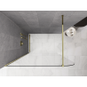 Mexen Kioto-P Dušo siena Walk-in 140 x 200 cm, skaidri 8 mm, auksinė - 800-140-101-50-00-P